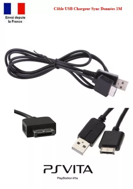 Câble USB Chargeur Sync Transfert Données Data 1M Sony Playstation PS Vita PSV