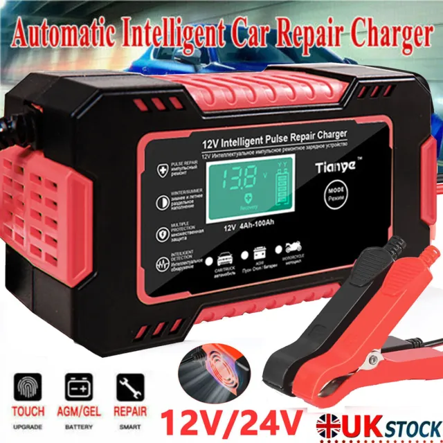 Smart Car Battery Charger Automatic Jump Starter Pulse Repair 12V 6A AGM/GEL UK