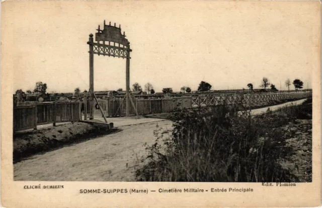 CPA AK Militaire - Somme-Suippes - Cimetiere Militaire - Entrée (695320)