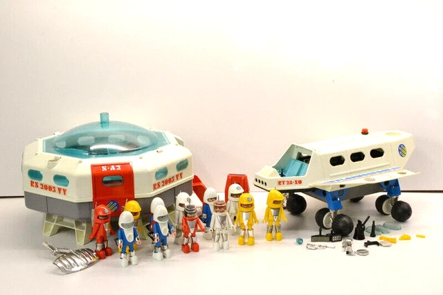 Playmobil 3534 Space Shuttle 3536 Raumstation 1980er Jahre Raumfahrer Figur Set1