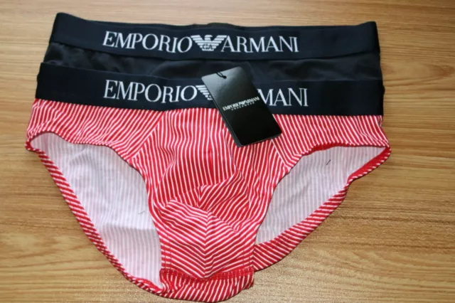 Emporio Armani Men's 2-Pack Stretch cotton Brief Size Small