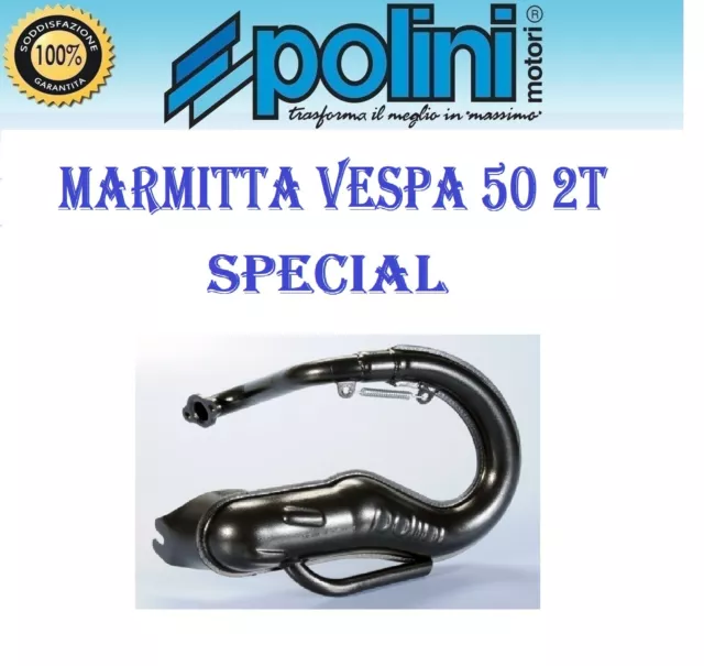 200.2032 Marmitta Polini ad espansione tipo originale per Piaggio Vespa 50  special, Vespa 50 N, L, R 50 cc, ricambio 2002032
