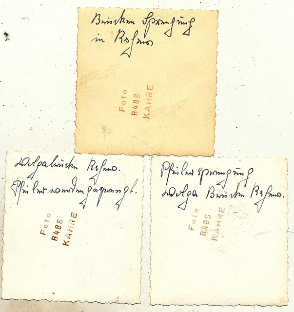 3 X FOTO - Ostfeldzug Sprengungen in Rschew an der Wolga Russland - 2 ...