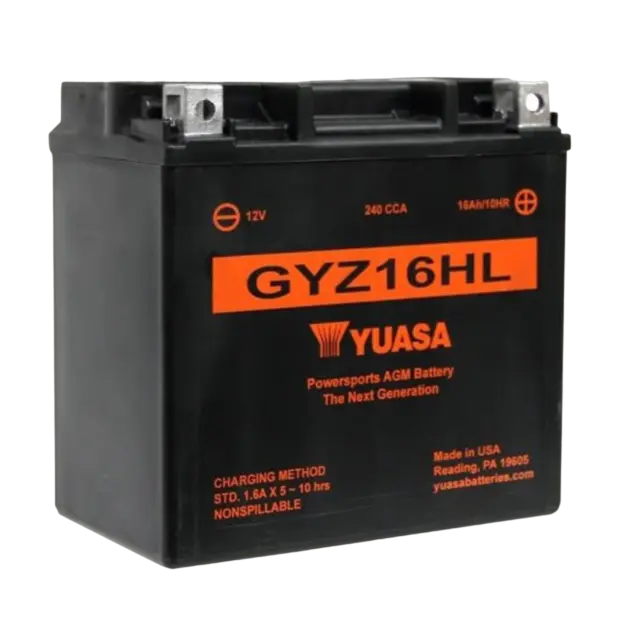 Motorradbatterie Yuasa GYZ16HL AGM 12V 16Ah 240A für Harley Davidson