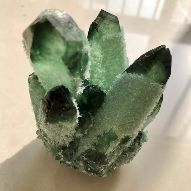 Green Crystal Cluster Quartz Mineral Reiki Healing Decor Specimen Gifts 500g+-