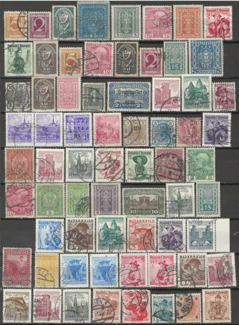 Collection Austria 68 Stamps Mainly Used