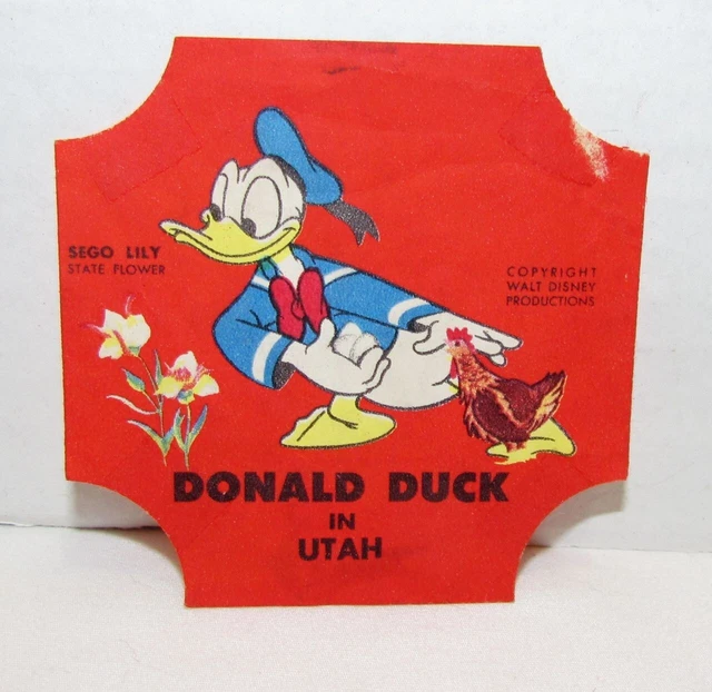 1950'S DONALD DUCK Bread End Label U.S. States: Utah £4.51 - PicClick UK