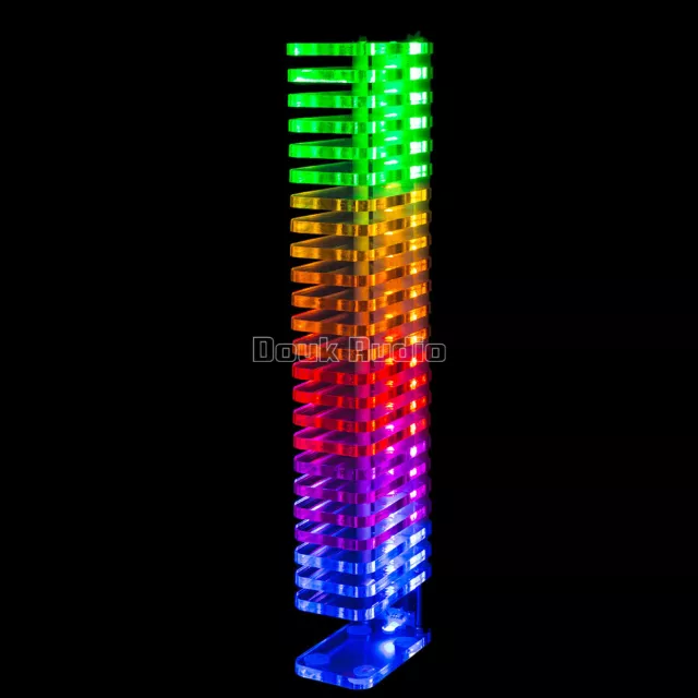 DIY Crystal Electronic Light Kit Cube LED Music Voice Spectrum Audio VU Meter