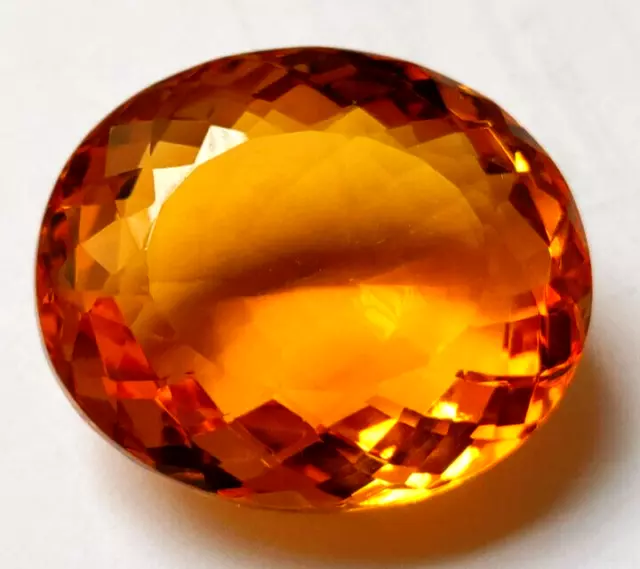 120 Ct Brazilian GIE Certified Natural Shiny Citrine Oval Cut Loose Gemstone