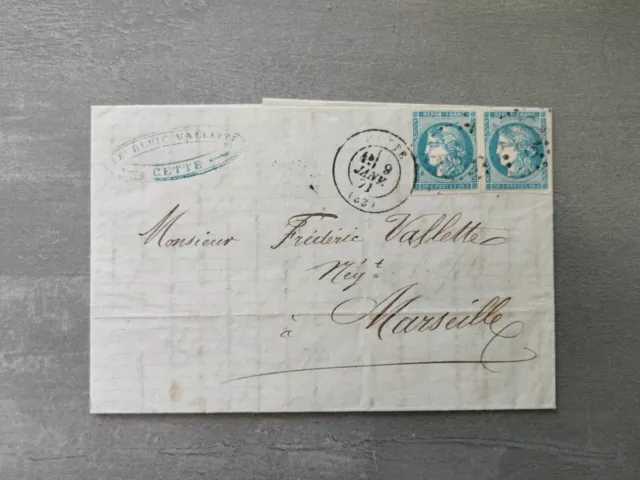 timbres france oblitérés avant 1900 sur lettres