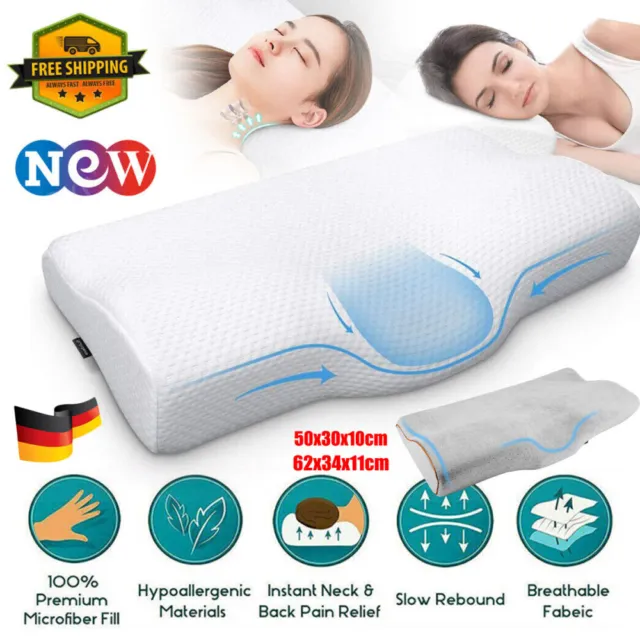 Memory Foam Kopfkissen Nackenkissen Orthopädisch Nackenstützkissen Schlafkissen