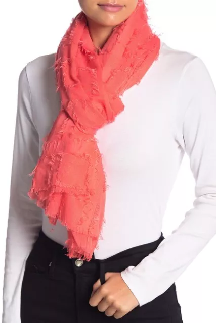 NWT Rebecca Minkoff Fringed Square Oblong Scarf $48