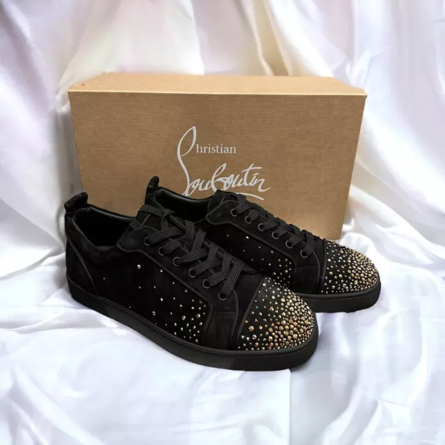 NEW CHRISTIAN LOUBOUTIN LOUIS STRASS SHOES 42.5 PYTHON SHOES