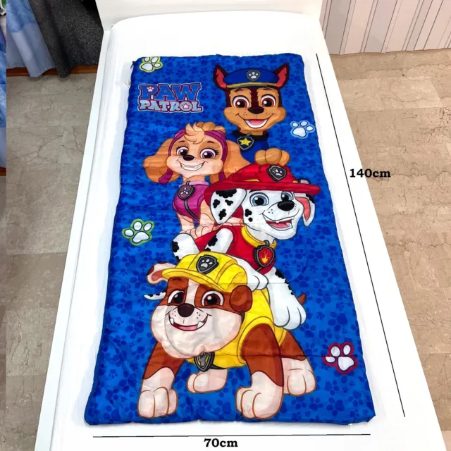 Sacco a Pelo Paw Patrol Team 140 x 70cm Coperta Campeggio Asilo Bambini 3