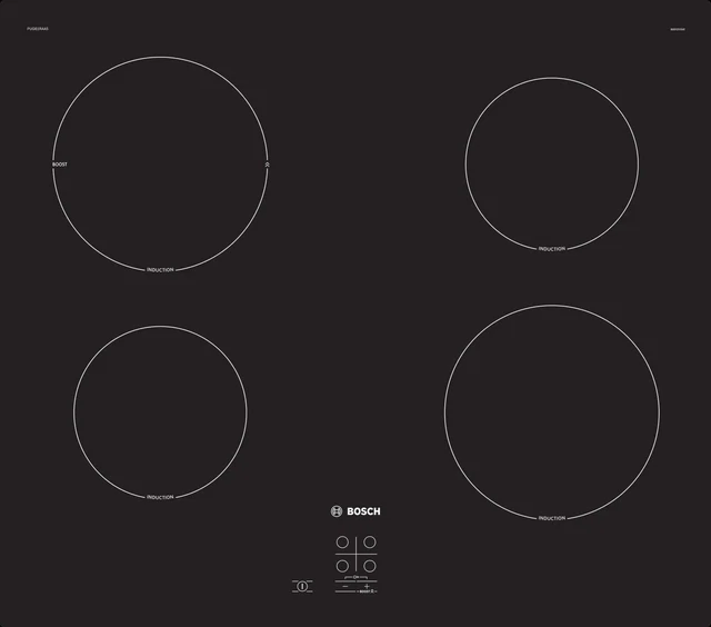 BOSCH PUG61RAA5B PLUG & Play 60cm Induction Hob Black 2 Year
