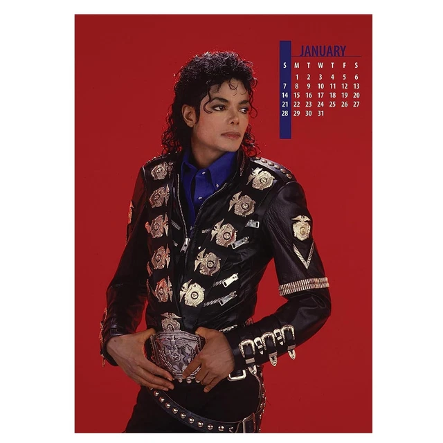 MICHAEL JACKSON 2024 Calendario, Mese To Vista A3 Muro Celebrita