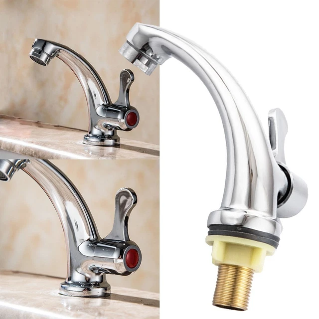 Robinet Cascade Bronze Huilé – Évier Bateau Vasque, Noir, Bec Haut, Finition Ancienne