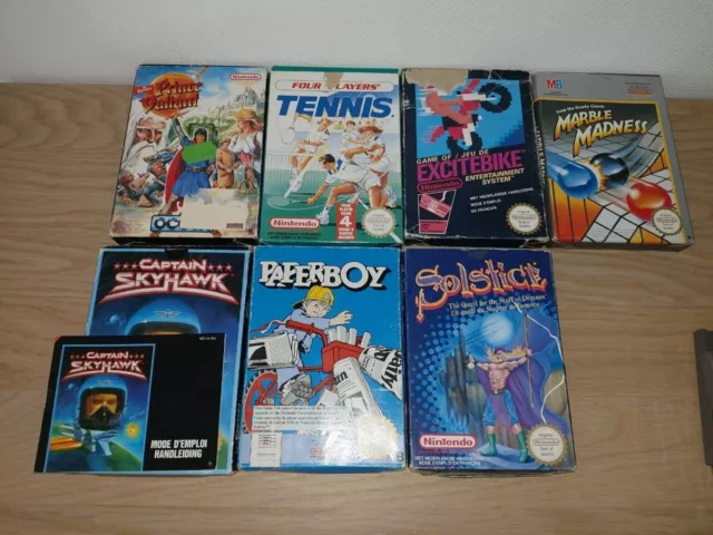 Mega lot jeux Nintendo NES version FR en boite état correct