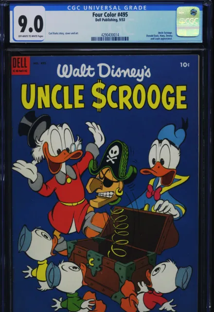 FOUR COLOR #495 - Uncle Scrooge (#3) - CGC-9.0, OW-W - Barks classic