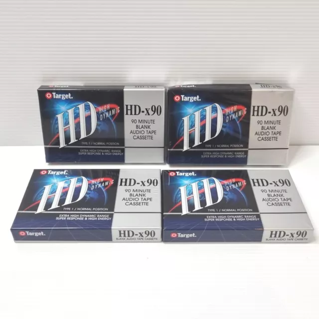 4x Blank Cassette Tapes Recordable Target  HD x90