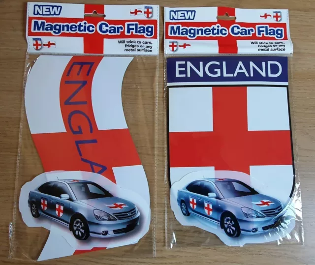 Magnetic England Flag Car Magnet St Georges Cross Sports Football World Cup