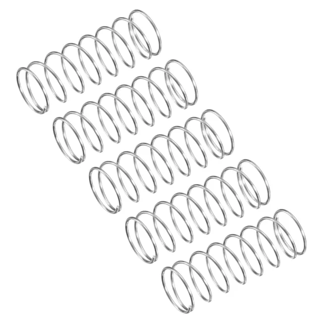 Compression Spring, 5Pcs 304 Stainless Steel, 10mm OD, 0.6mm Wire, 25mm Length