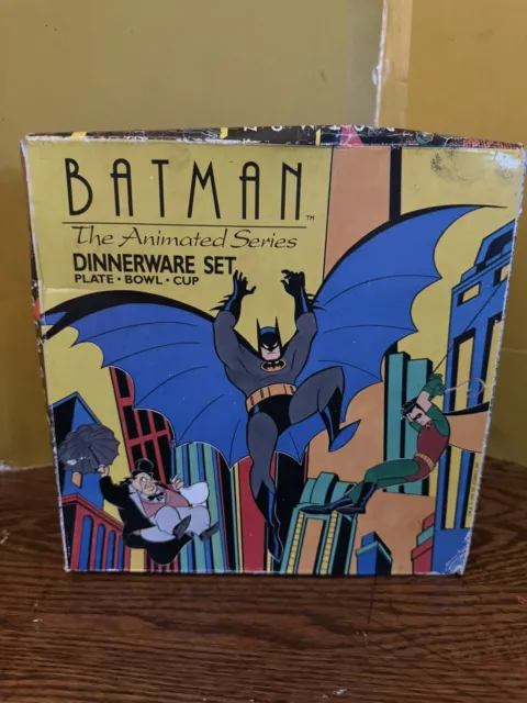 1992 Batman The Animated Series DINNERWARE SET SEALED