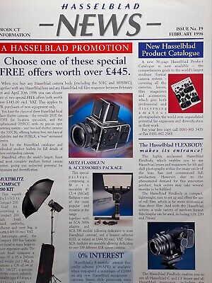 THE 501C Hasselblad RARE HASSELBLAD NEWS publication Issue 19 FEB 1996 6 pages re 205FCC. 