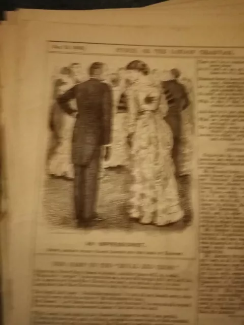 Kvc10 Ephemera 1883 original punch cartoon binks always wears black gloves