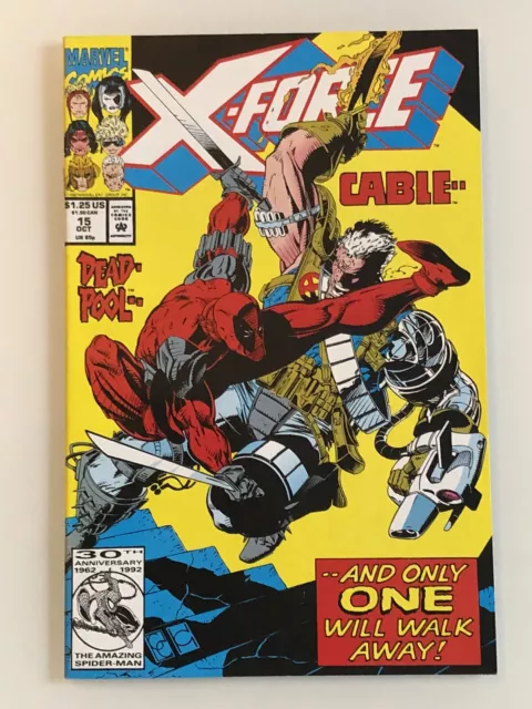X-Force #15 Marvel Comics Deadpool Vs Cable October Oct 1992 (VFNM)