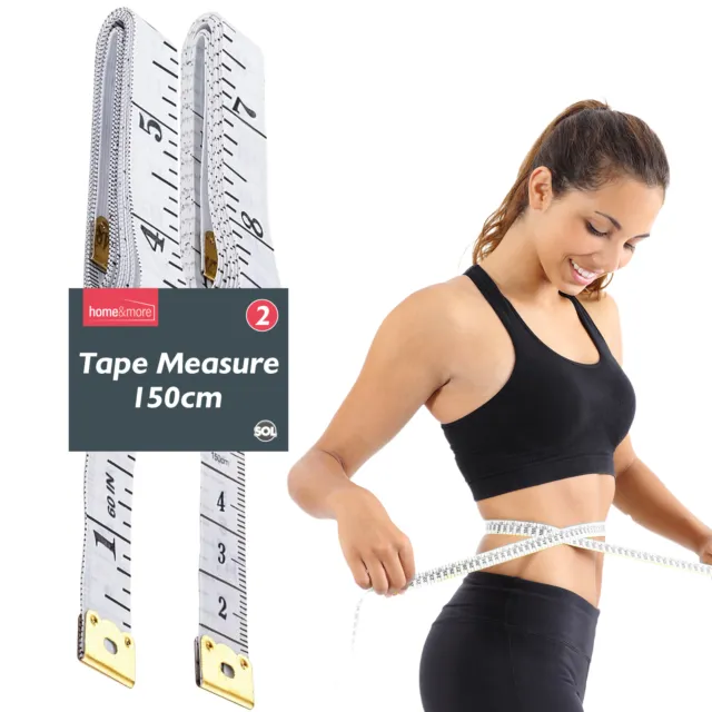 2pk Body Measuring Tape 150cm 60" Waist Fabric Dress Tailor Sewing Measure Ruler