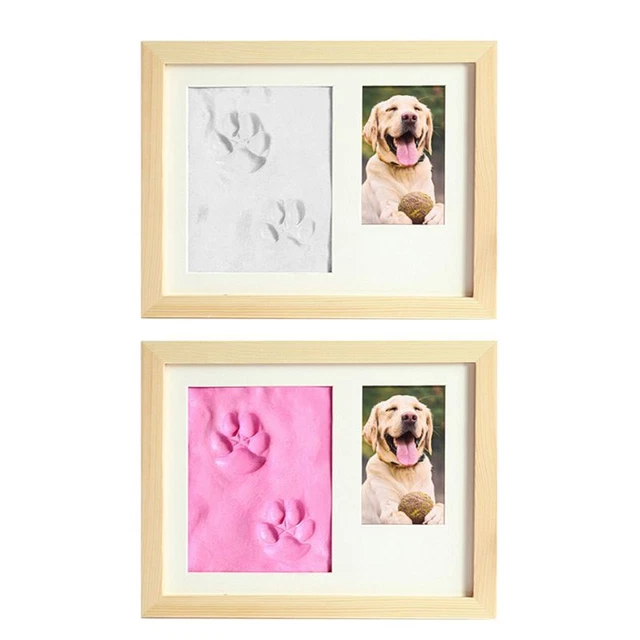 Print Kit Dog Frame Pet Memorial Picture Frame with Pawprints Kit