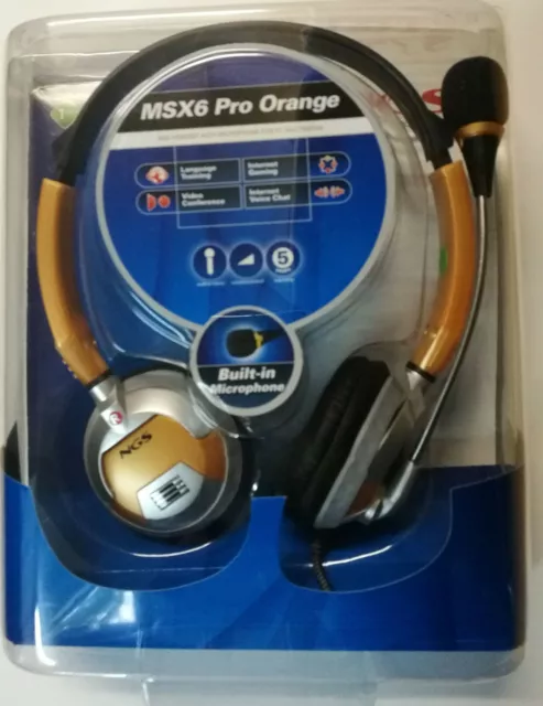 NGS MSX6Pro Auriculares / Micrófono Naranja 2