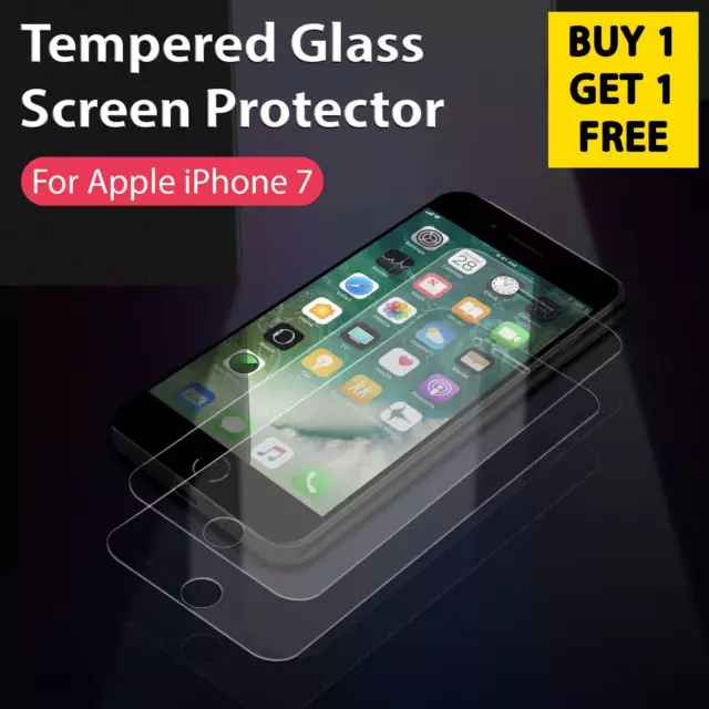 For Apple IPhone 7, 100% Genuine Tampered Gorilla Glass Film Screen Protecter 3D