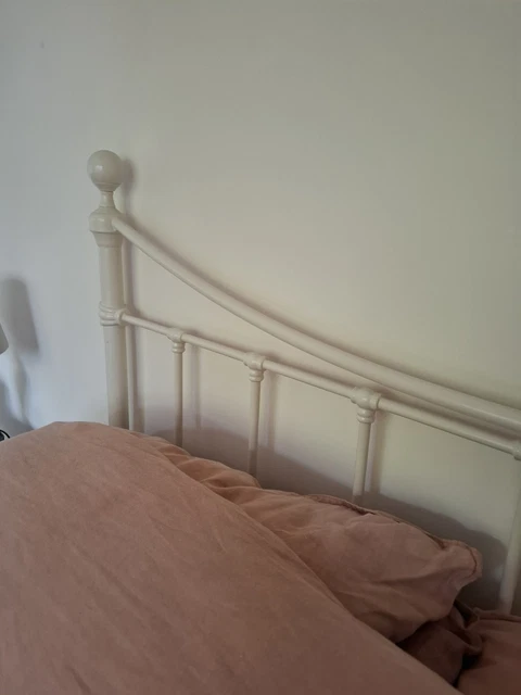 NEXT METAL DOUBLE Bed Frame In Cream £42.30 - PicClick UK