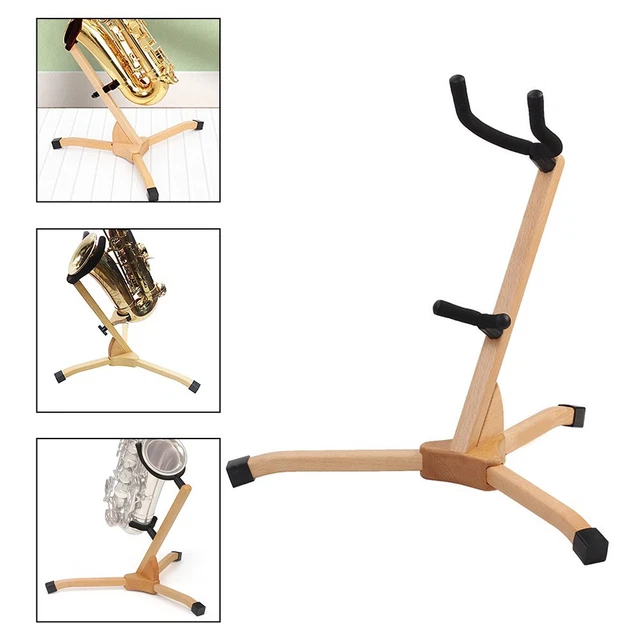 Support Trépied Pliable Pour Saxophone Alto Et Ténor - Métal Noir, Réglable, Antidérapant - Pour Saxophone, Clarinette, Flûte - 12