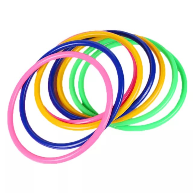 10pc Plastic Toss Rings Circle Hoopla-Game Fun Throw Child Kids Toy N8O8 W8P5