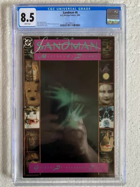 DC Vertigo Sandman #6  CGC 8.5 NM White Pgs master of dreams Netflix