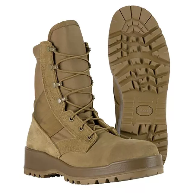 New Genuine Us Army Thorogood Coyote Hot Weather Safety Combat Boots. Uk 11.