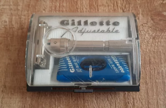 Maquinilla de afeitar Gillette Slim Adjustable en su caja original