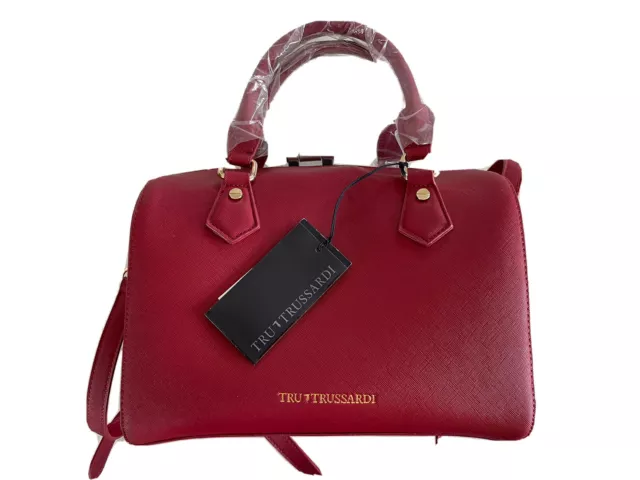 Trussardi Handtasche 76BTRUS103 hand bag Rot echt Leder NEU mit Etikett