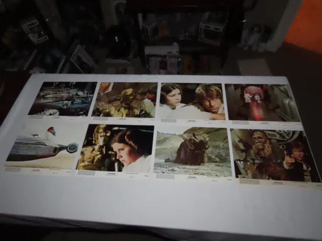 Star Wars Original 8X10 Lobby Card Set Of 8 1977 Mark Hamill Harrison Ford