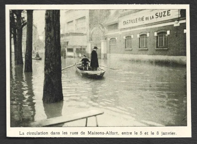 1924 -- Floods In Alfort Houses. La Suze Distillery. 3V669