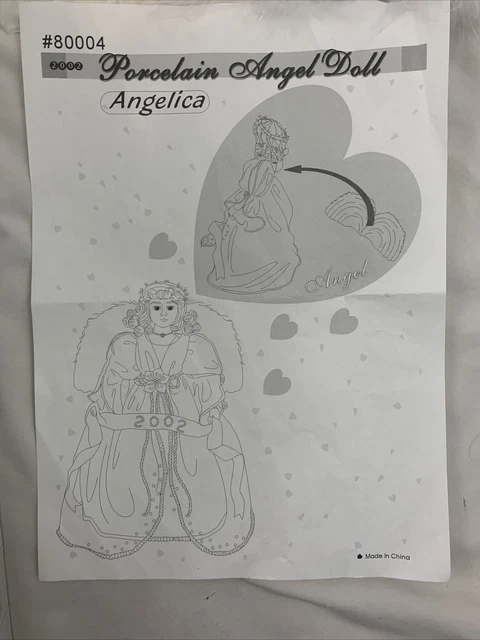 2002 NIB THE HERITAGE SIGNATURE COLLECTION Porcelain Angel Doll Angelica #80004 8
