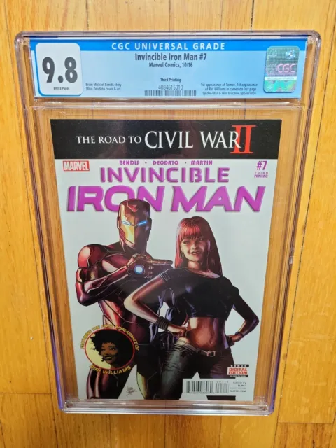 Invincible Iron Man #7 CGC 9.8 1st App & 1st Cvr App of Riri Williams 3rd Print