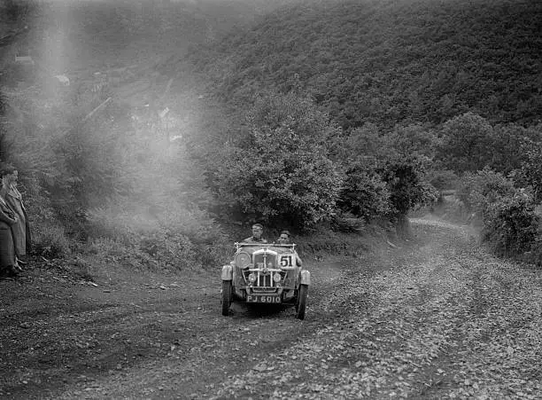 Wolseley Hornet competing in the Mid Surrey AC Barnstaple Trial, B - Old Photo