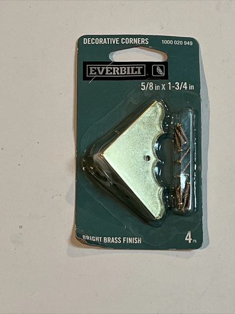 Everbilt 5/8 in. x 1-3/4 in. Esquinas decorativas de latón brillante