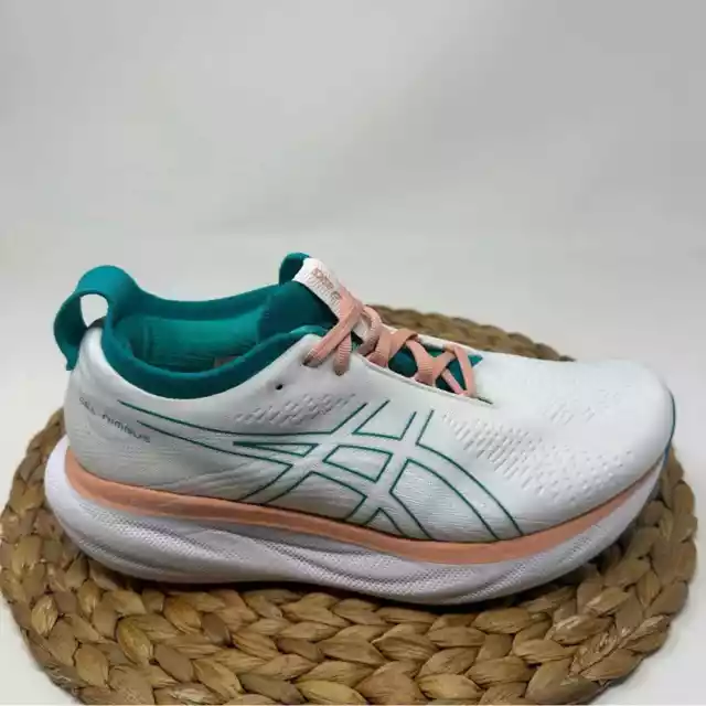 ASICS GEL NIMBUS 25 Running Shoes White Lapis Green Size 9 Women's $79. ...