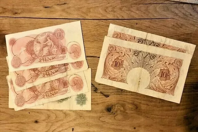 English Banknotes 1955 - 1962 O' Brien 1962 - 1966 Hollom £1 and 10Shillings Mix 2