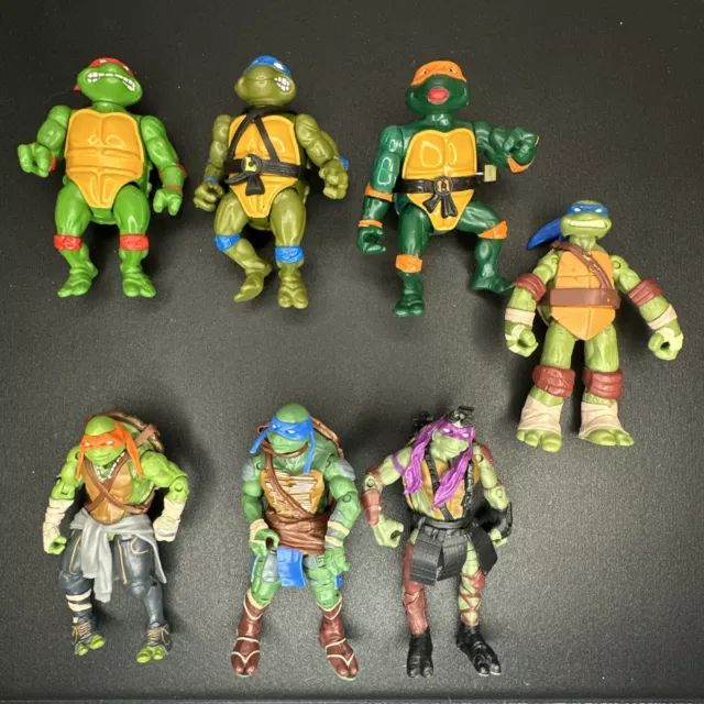 TMNT Teenage Mutant Ninja Turtles Action Figures Mixed LOT OF 7 1980s/2000s